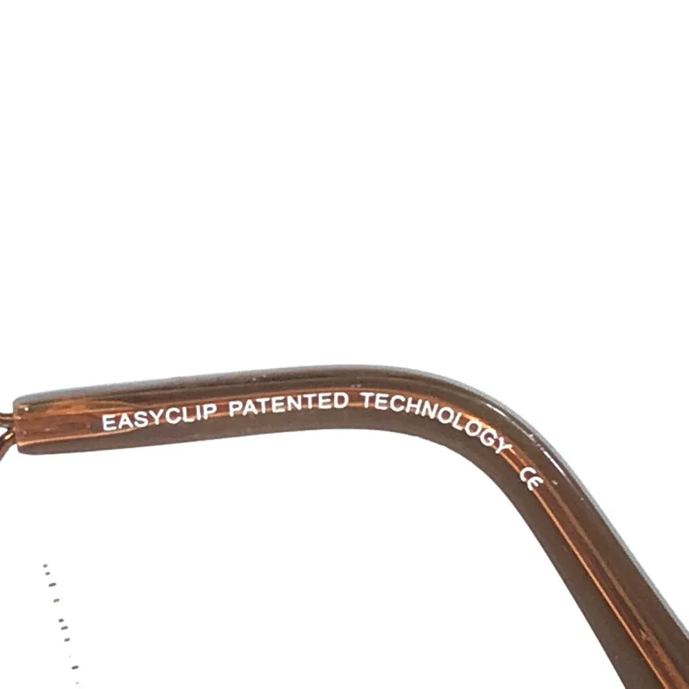 Easyclip Eyeglasses Frames WF EC925 BROWN/OLIVE Blue Frames with Clip On Lenses